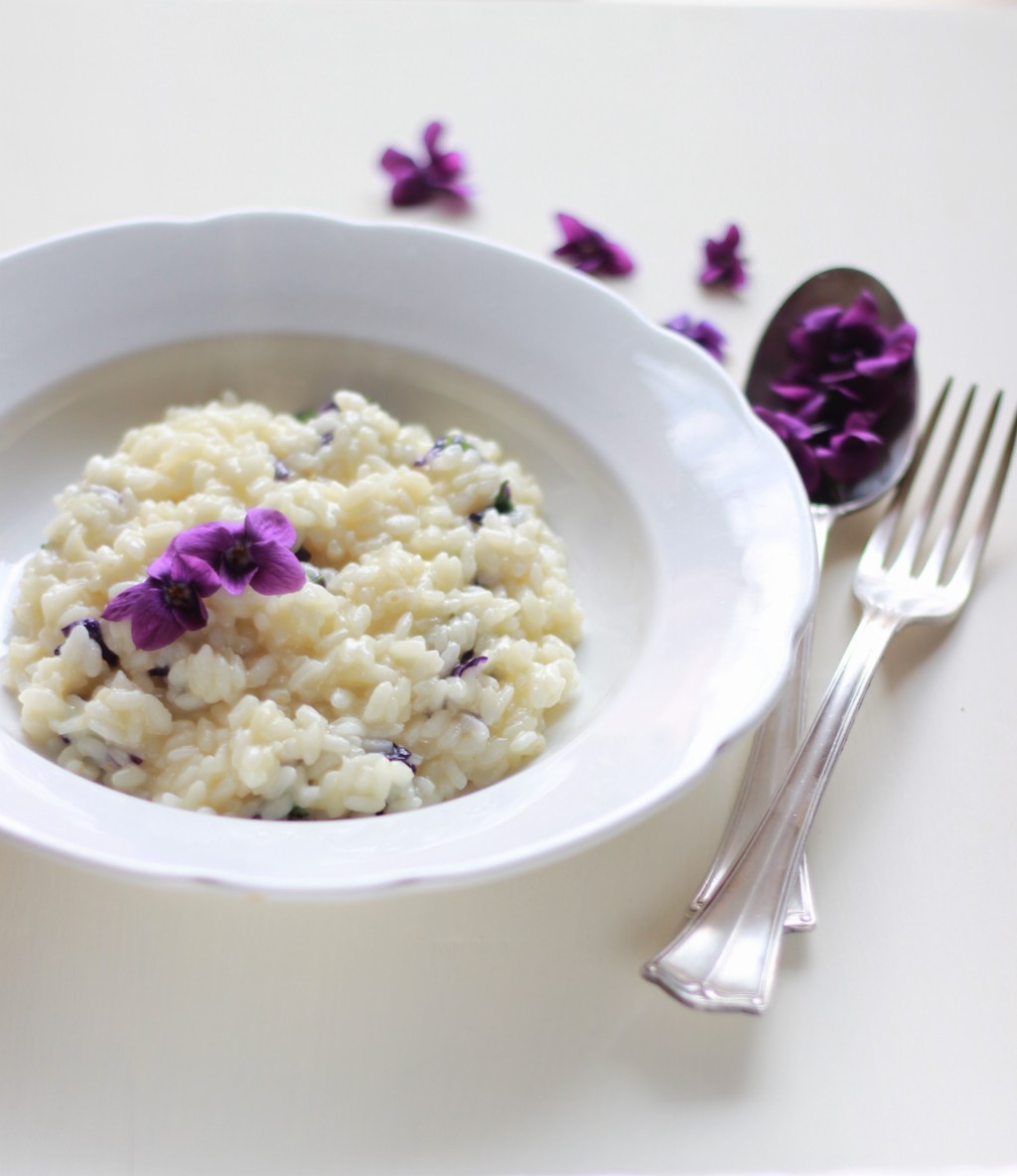 Prove di primavera. Risotto alle&nbsp;viole